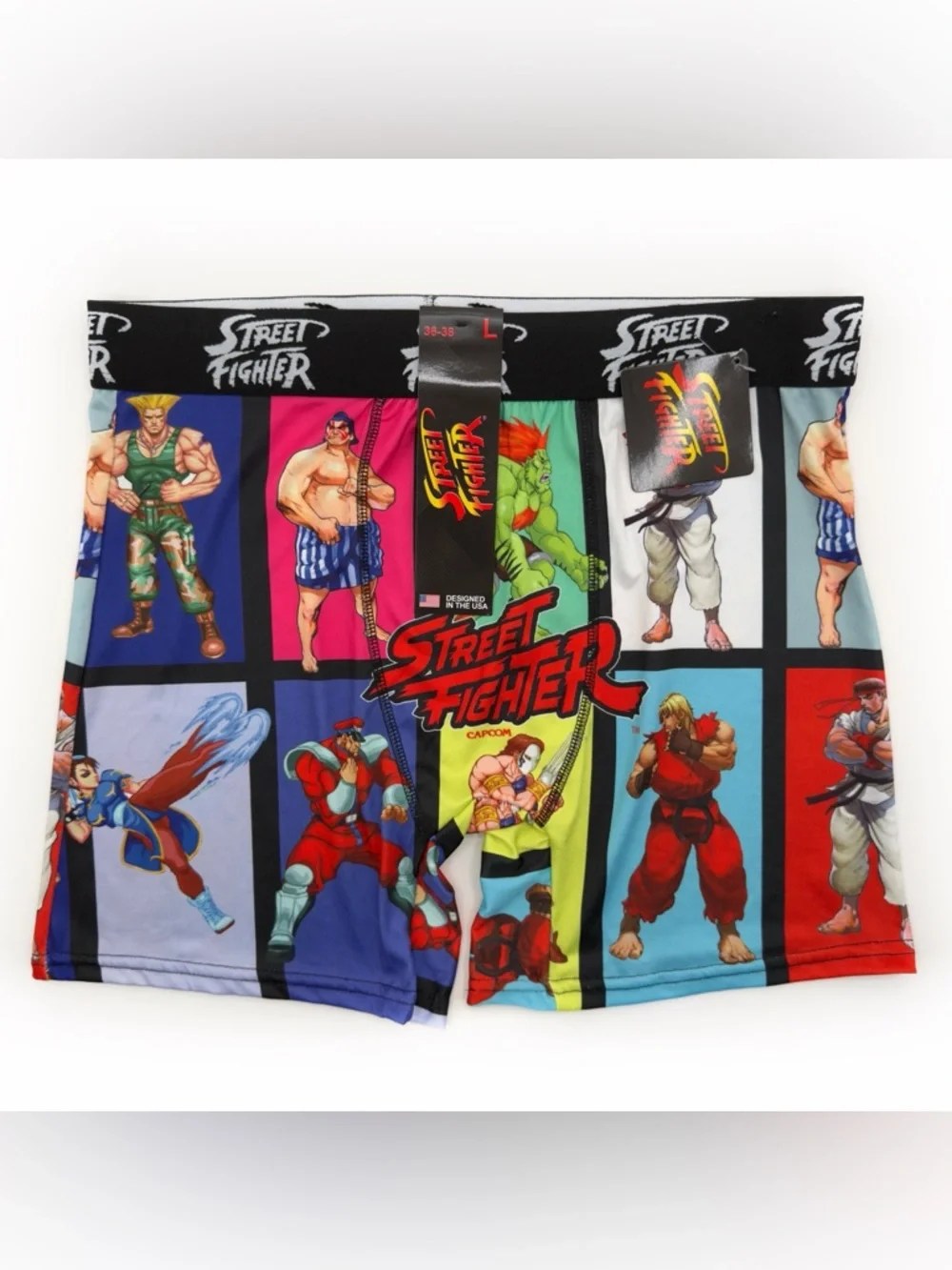 NWT New Street Fighter Boxer Briefs Mens Size Large Underwear Video Game Gift